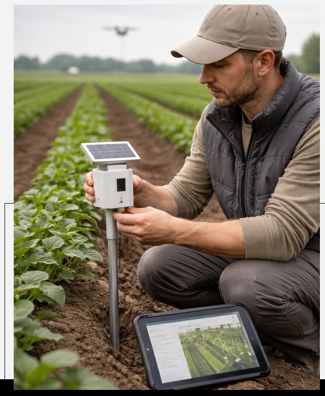 IoT мониторинг сельскохозяйственных полей и контроля в Шебекине